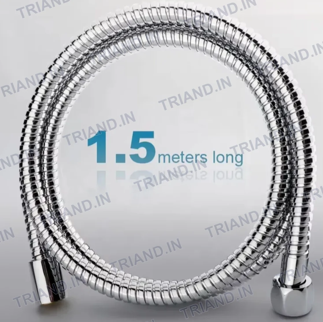 Stainless Steel Flexible Shower Hose Pipe, 1.5 m