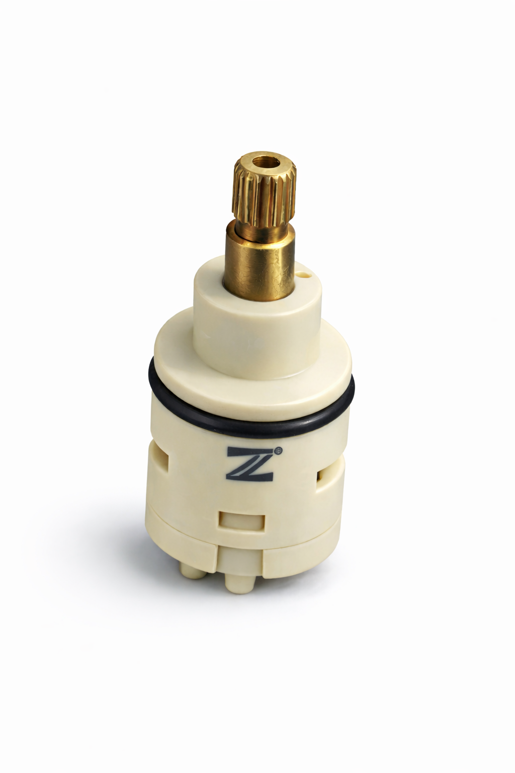 Triand Z Ceramic Disc Cartridge Replacement for Bathroom Mixer, Centre Hole Faucet Valve with Brass Spindle hot and cold